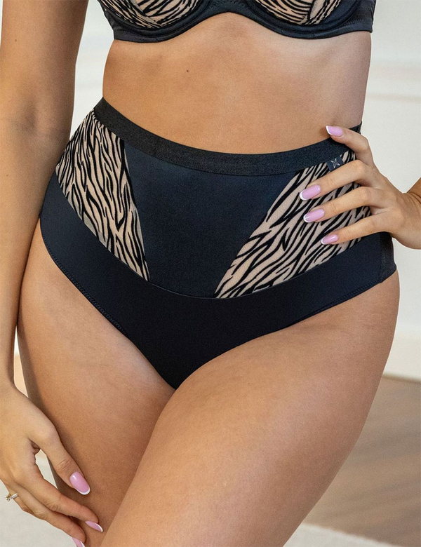 Трусы Kris Line Queen бразилиана High Waist (черный)