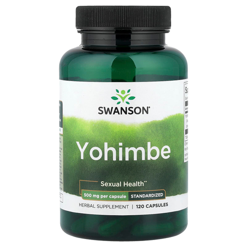 Swanson Vitamins, Йохимбе, стандартизированный, 500 мг, 120 капсул