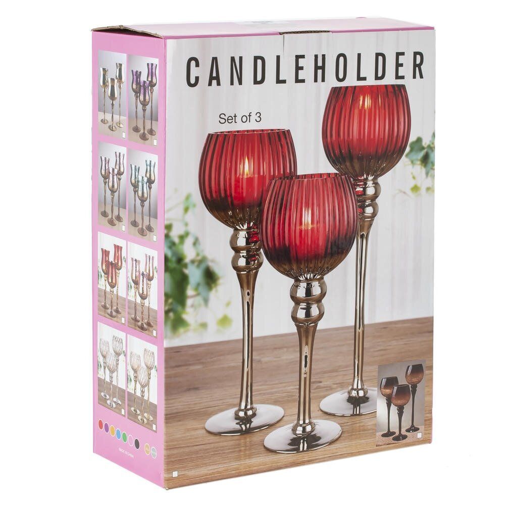 GAEM Набор из 3-х подсвечников, L33 W16 H45,5 см