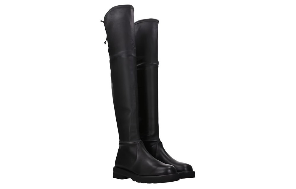 Stuart Weitzman/SW Lowland Leather Knee high Boots Women"s Black