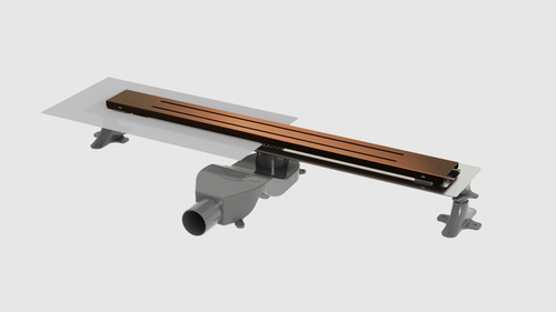 Душевой лоток Premium Trendy 60см, нерж.сталь BRUSHED BRONZE