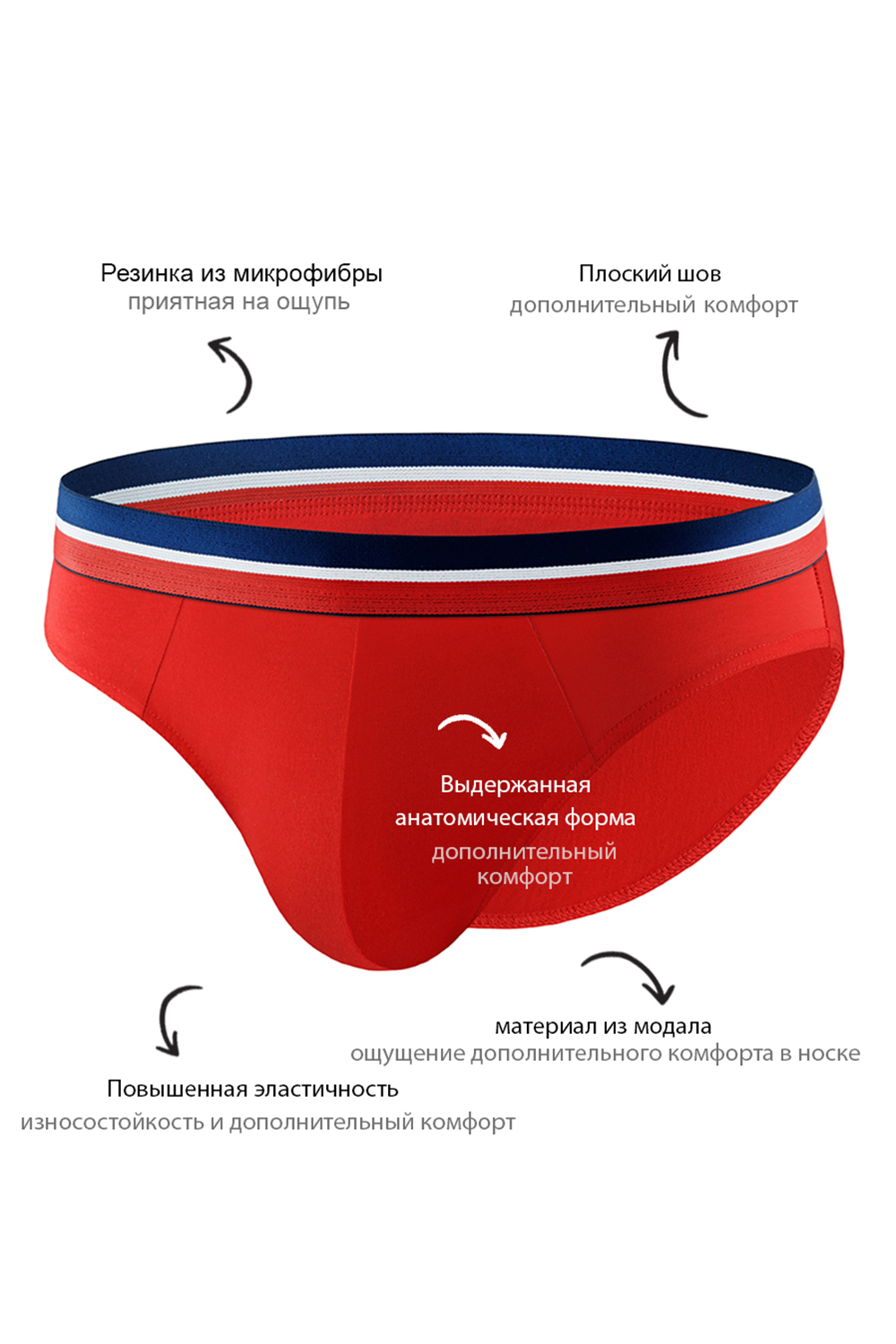 Мужские трусы PBM60 Красный Uniconf