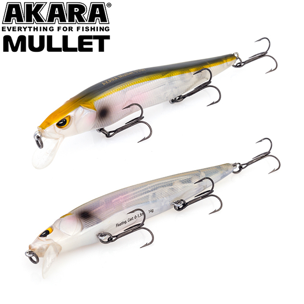 Воблер Akara Mullet 110F 14 гр. (1/2 oz 4,3 in) A77