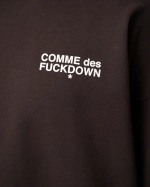 COMME DES FUCKDOWN ТОЛСТОВКА КОРИЧНЕВАЯ С ЛОГОТИПОМ БРЕНДА