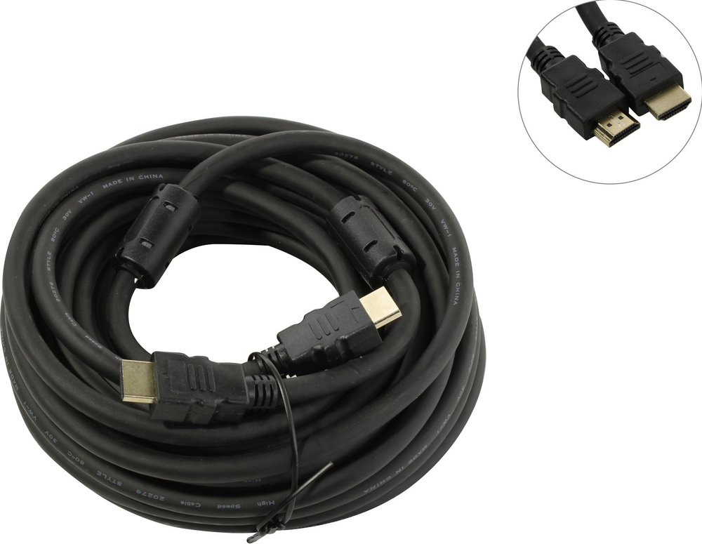 Exegate &lt;EX-CC-HDMI2-10.0F&gt; Кабель HDMI to HDMI (19M -19M) ver2.0 10м 2 фильтра &lt;EX287726RUS&gt;