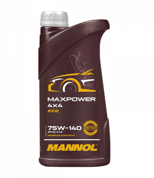 Трансмиссионное масло Mannol Maxpower 4x4 75W-140 GL-5, синтетическое, 1 л