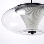 612117 Подвесной светильник PALERMO 8W LED 350LM G ЧЕРНЫЙ/ПРОЗРАЧНЫЙ 3000K