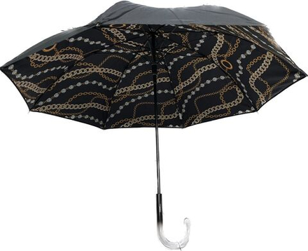 FERRE  зонт М - черный и синий (М)