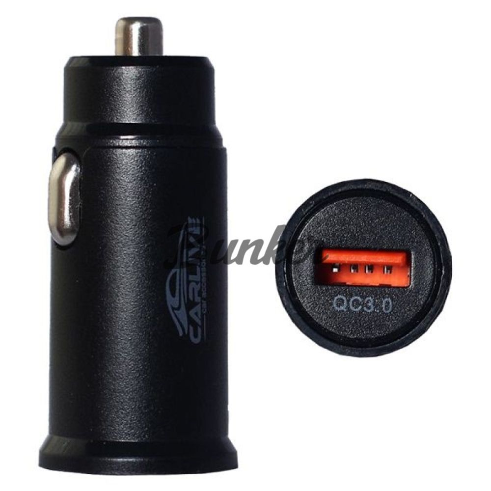 АЗУ 1-USB 3A, QC 3.0, Carlive CR18, черный б/упаковки