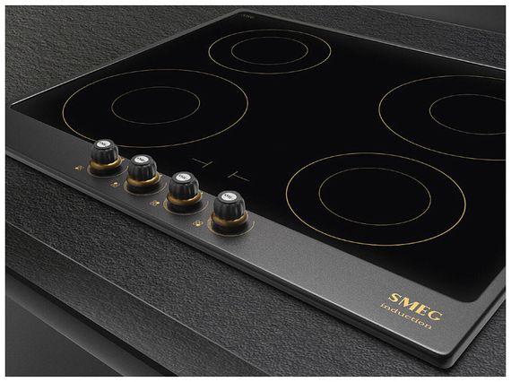 Индукционная стеклокерамич. панель Smeg SI764AOM