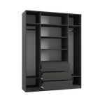 МС Мадера Шкаф 4-х ств. 1600*2100*500 (лдсп графит новый)