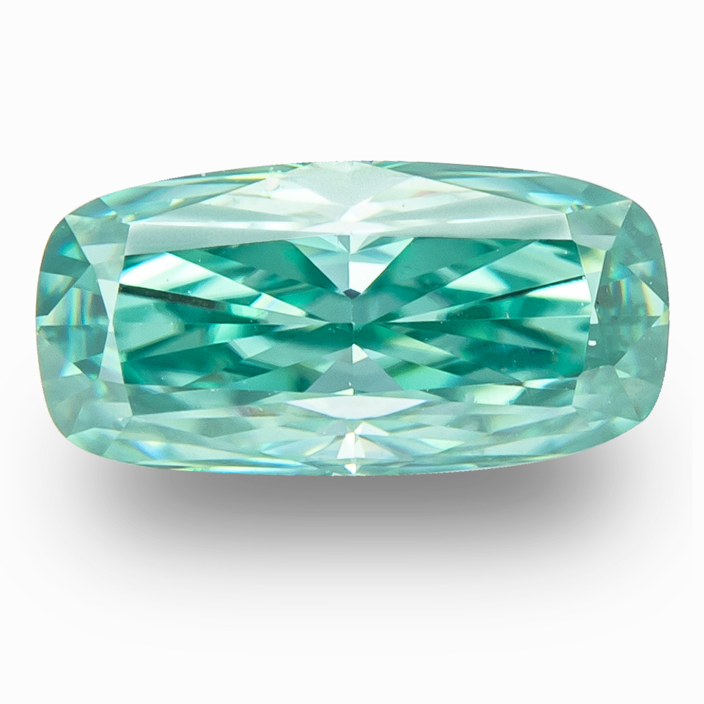 Муассанит зеленый (кушон 4.00 х 8.00 мм)