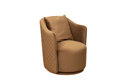 Кресло Garda Decor Верона Базовая (Verona Basic, VD) вращающееся велюр коричн. Colt004-KOR 70*77*80 см