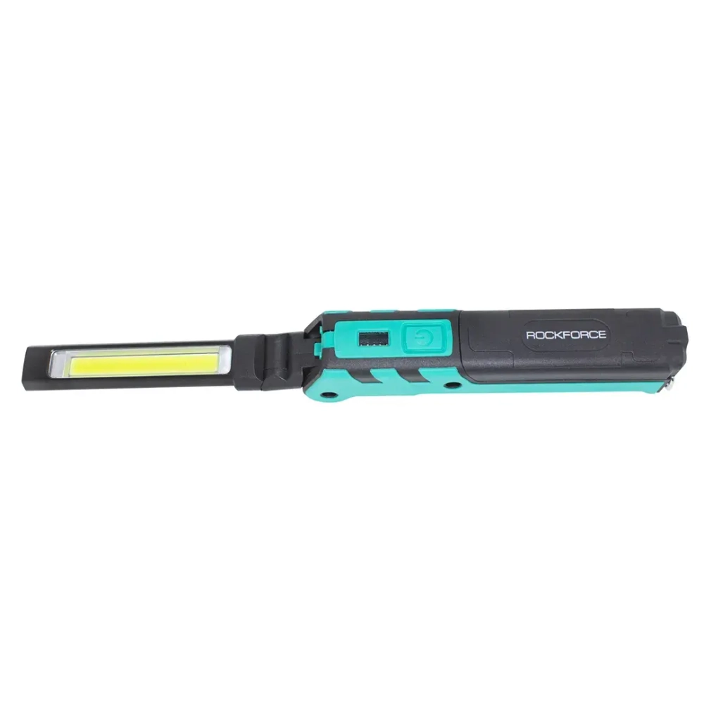 Лампа светодиодная аккумуляторная с магнитом(5W/3WCOB,150/360Lumen,3.7V,2000mAh,t зарядки 4ч,USB провод,защита гнезда зарядки,поворотная 270гр) RockForce##Rock FORCE RF-EL2301