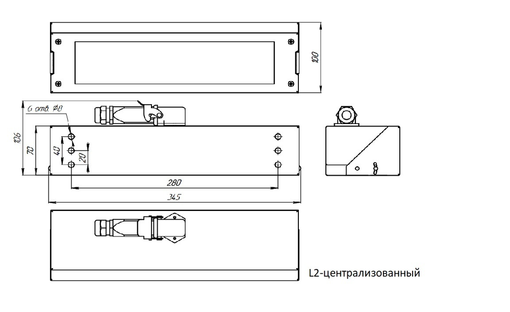Аварийный светильник BS-DBU-10-L2-ELON Белый свет a18759