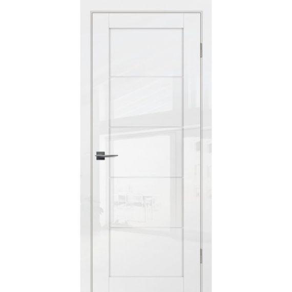 Фото межкомнатной двери экошпон Profilo Porte G-15 белый глянец стекло сатинат белый