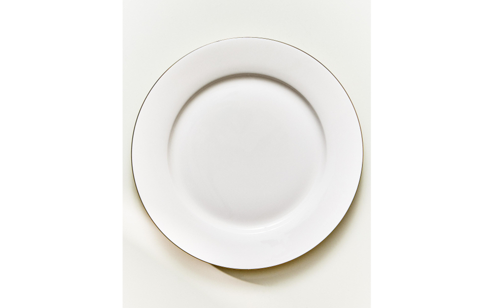 Zara Home тарелка обеденная из костяного фарфора, цвет золотой, 26 см