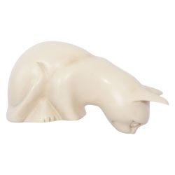 Статуэтка Кошка на полку Айвори