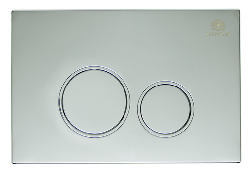 Кнопка для инсталляции с КРУГ. клав. (ХРОМ)  GANZER  (24/1шт)