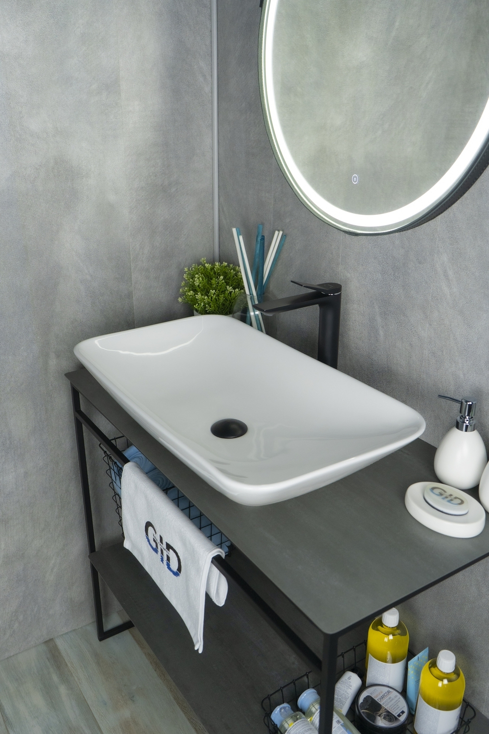 Раковина Gid N9122 51124 накладная белая 71x40x14