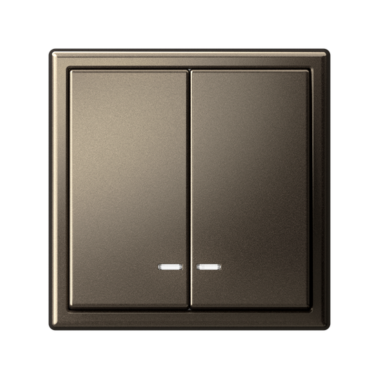 Выключатель 2-кл. ArtGallery (сх. 5а) 10AX с подсветкой механизм мокко SE GAL000653