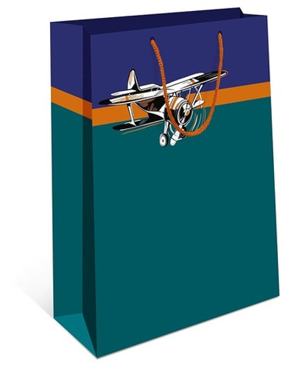 Пакет подарочный, Аэроплан, 26*32*12 см, 1 шт.