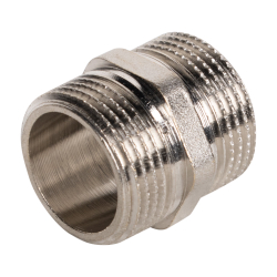 Ниппель прямой LD DN20 нр-нр, латунь никелированная