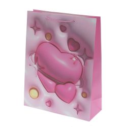 GAEM Пакет подарочный L (бумага 210г/м2, блок микс 12шт), L31 W12 H40 см, 4в.