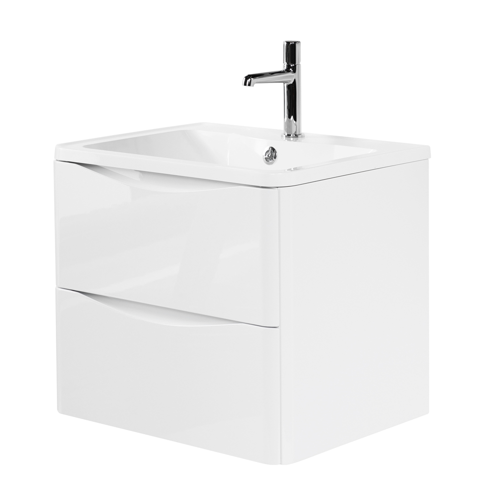 Мебель для ванной комнаты подвесная BelBagno ACQUA-700-2C-SO-BL 70см Bianco Lucido