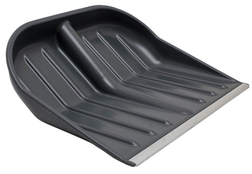 Лопата для снега с алюминиевой планкой без черенка  Батыр  (ковш 480х400) (ХАНПЛАСТ)