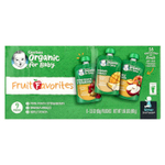 Gerber, Organic for Baby, 2nd Foods®, Fruit Favourites, 9 пакетиков, 99 г (3,5 унции)