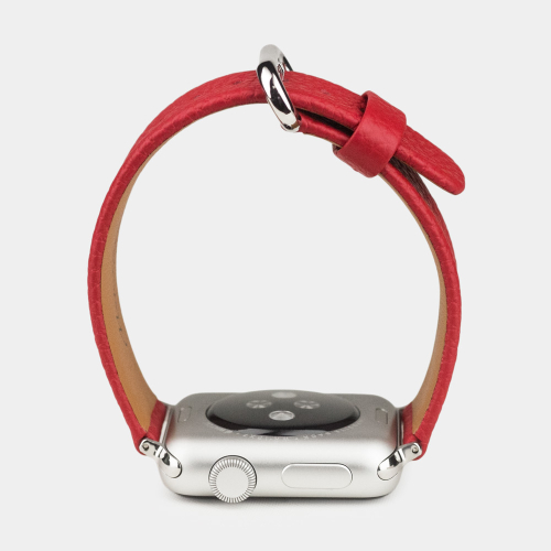 Ремешок для Apple Watch 40/41/42 mm из кожи теленка, красного цвета