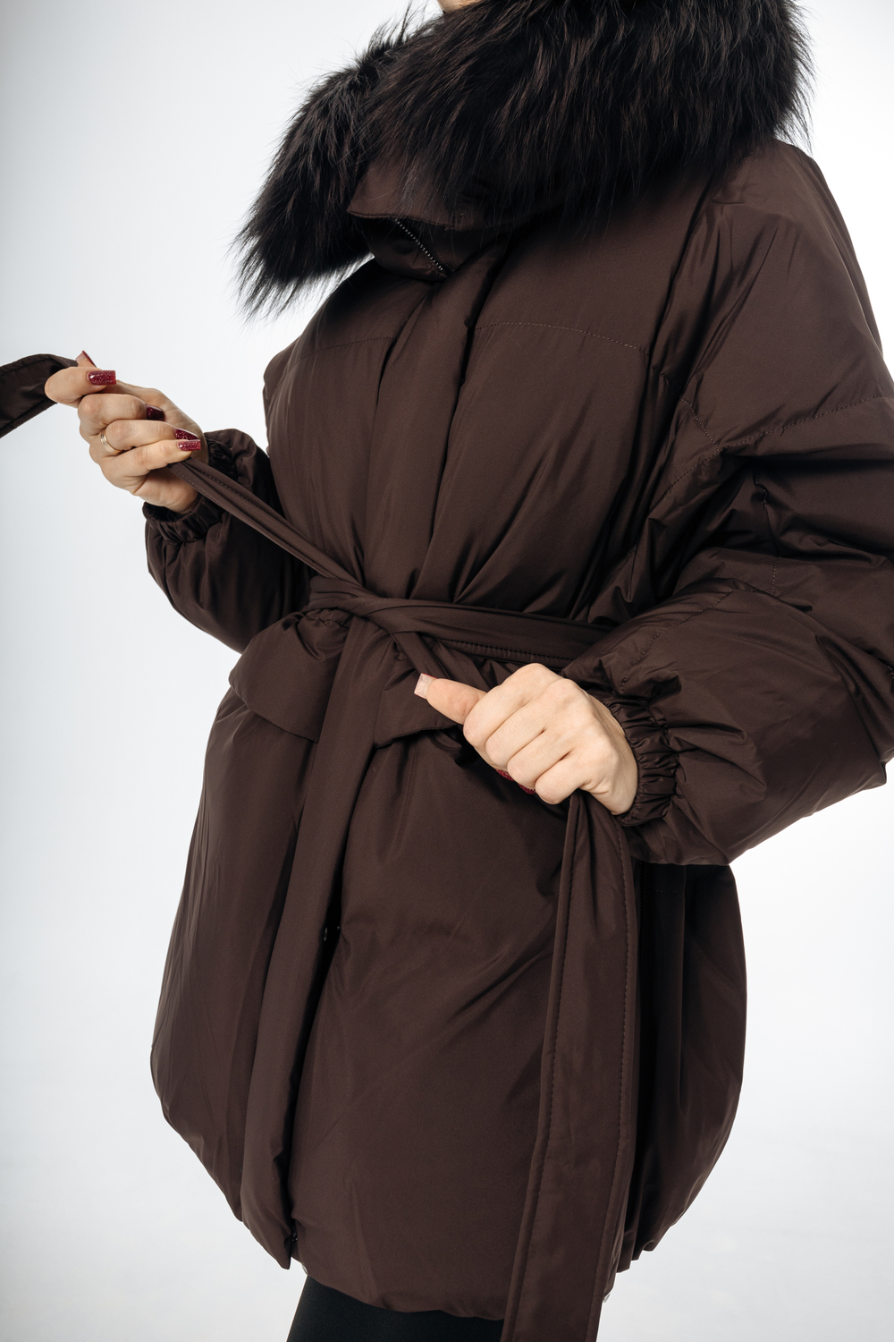 Женский пуховик с натуральным наполнителем - гусиный пух