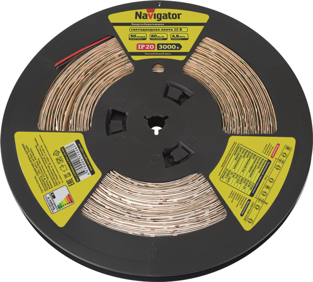 СД Лента Navigator 71 246 NLS-3528WW60-4.8-IP20-12V-R50