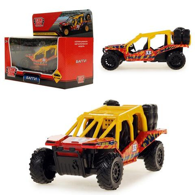 Модель ин. мет. "Багги Автоспорт" 12см, красный, в коробка (Технопарк)