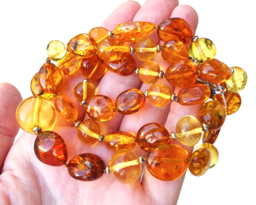 Бусы из природного балтийского янтаря
