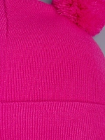 Шапка детская осенняя с помпонами