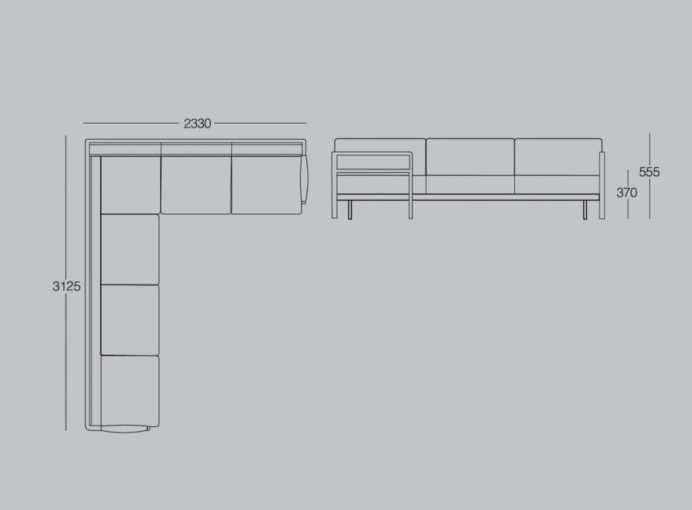Диван угловой с подушками Papatya Breeze