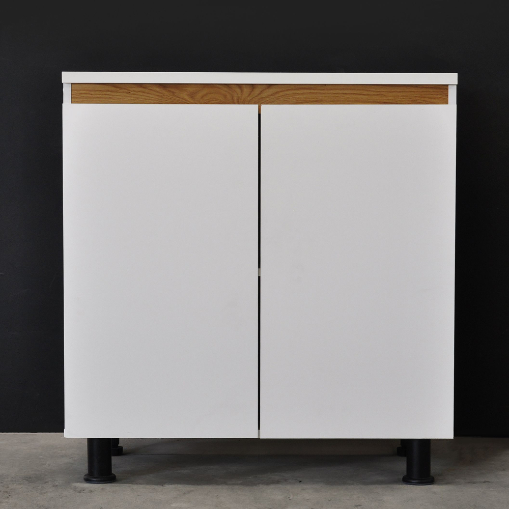 Кухня Валенсия 280 см со столешницей (10 модулей) / белый ЛДСП, массив дуба