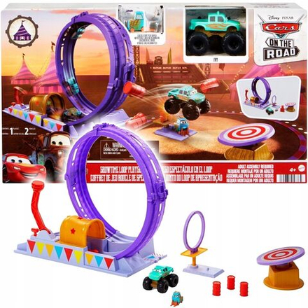 Игрушечный трек Mattel Disney Cars Тачки - Автомобильная трасса Signature Loop с петлей и 2 автомобилями HGV73