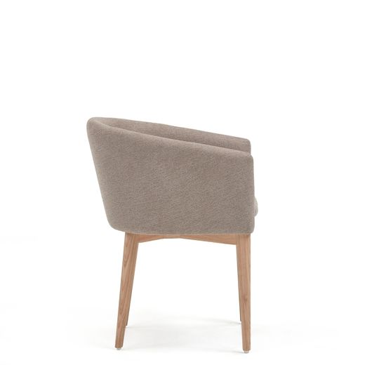 Harlan Стул из коричневой синели с ножками из массива ясеня La Forma Испания 