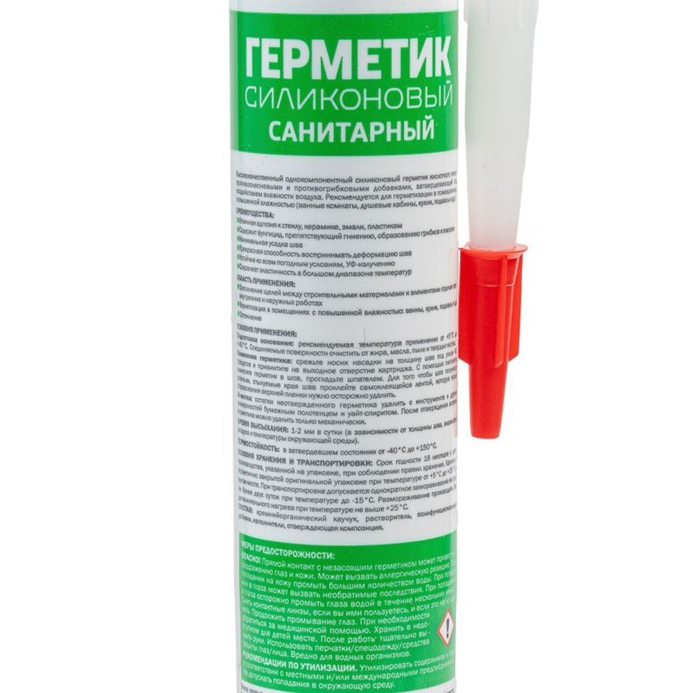 Герметик силиконовый санитарный MasterTeks белый 260 мл