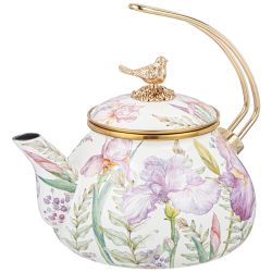 ЧАЙНИК ЭМАЛИРОВАННЫЙ AGNESS, СЕРИЯ IRISES, 2,2Л ПОДХОДИТ ДЛЯ ИНДУКЦИОН.ПЛИТ