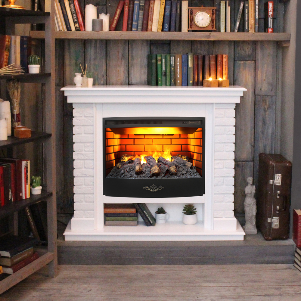 Каминокомплект Real Flame Brixton 25,5 WT с очагом 3D Firestar 25,5