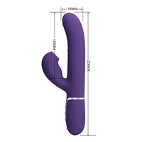 Фиолетовый вибратор-кролик с пульсацией 22,8см Pretty Love Perdita BW-500015-2