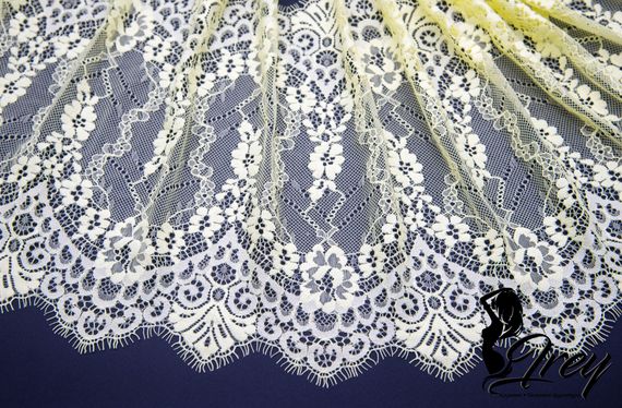 03-163 Кружево эластичные реснички 24 см, желтый