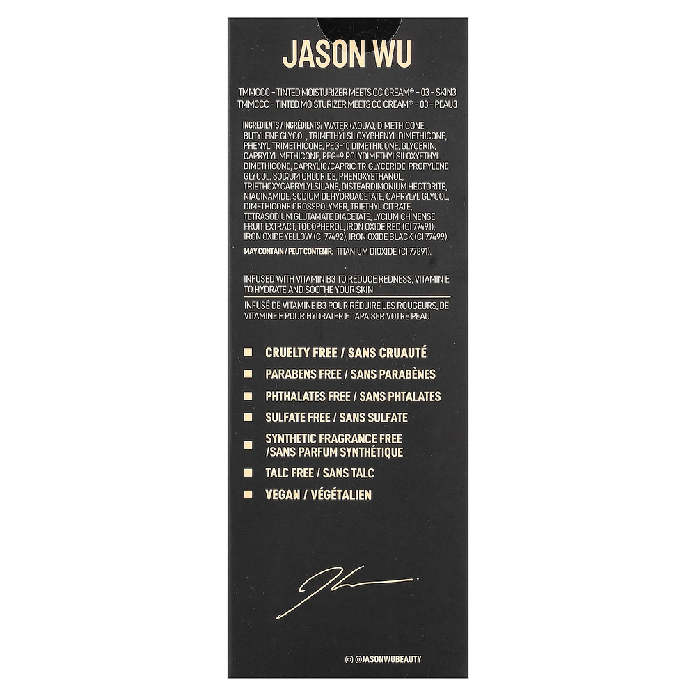 Jason Wu, увлажняющий крем с оттенком, Meets CC Cream®, 03 Skin3, 30 мл (1,01 жидк. унции)