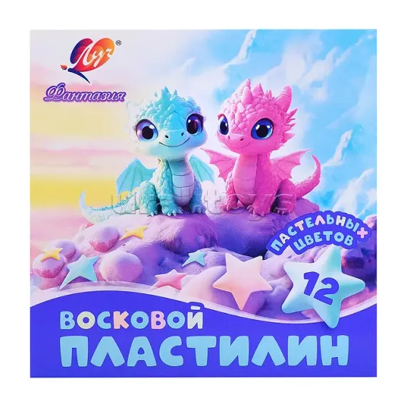 Plastilin \ Пластилин &quot; Луч &quot; Фантазия 12цв 180г