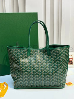 Зеленая двухсторонняя сумка шоппер Anjou GM Maison Goyard