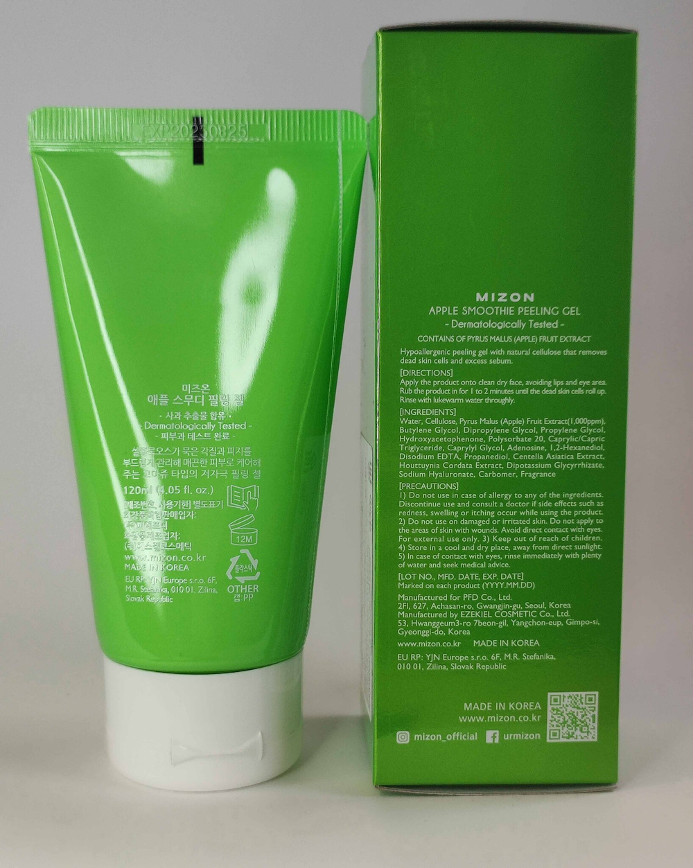 MIZON Пилинг-гель для лица яблочный MIZON Apple Smoothie Peeling Gel 120мл